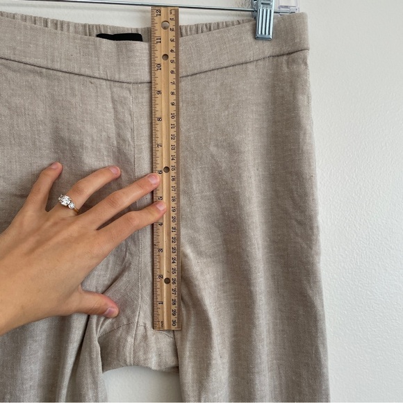 Theory linen pants Thorina Tierra Wash Cropped elastic waist stretchy minimalist - Picture 14 of 16